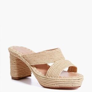 Carrie Forbes Natural Raffia Andre Heels Size 40